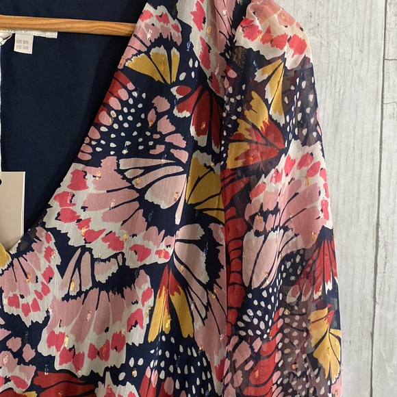 Boden Floral Metallic Detail Maxi Dress - Picture 8 of 16